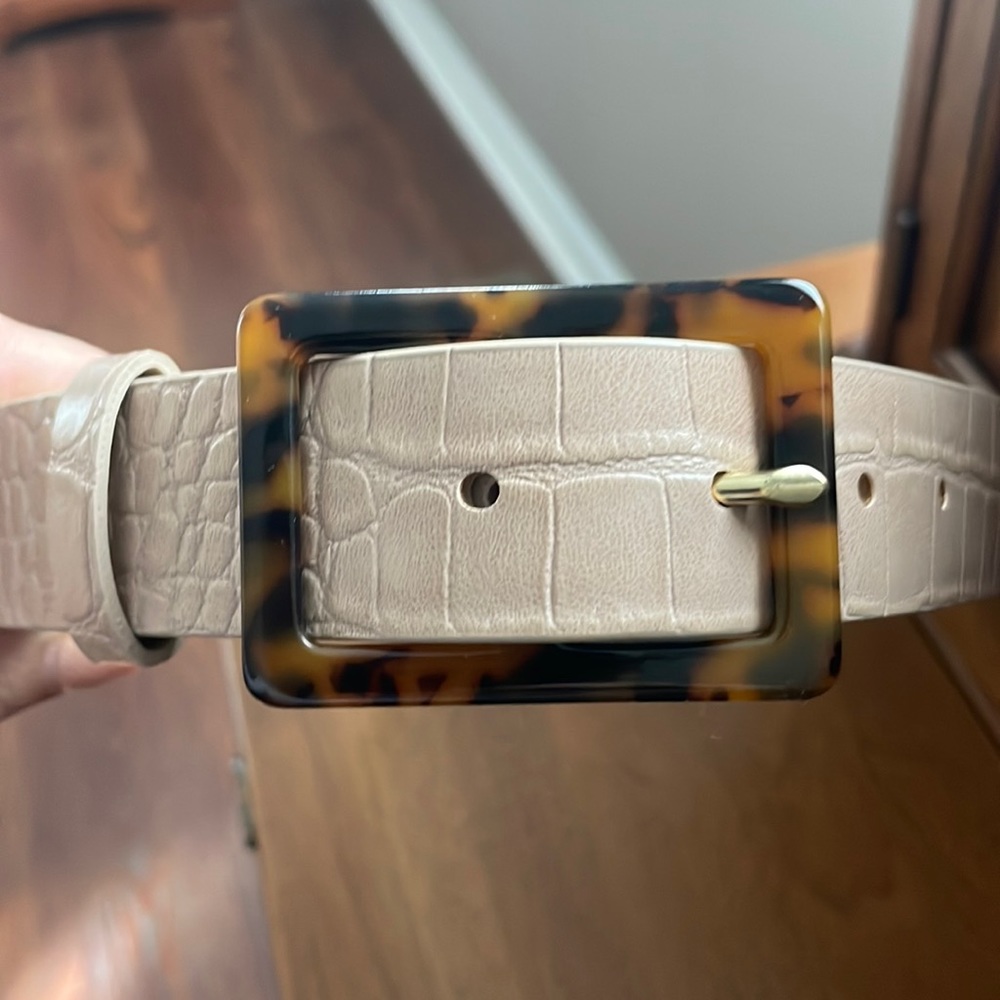 Banana Republic Square Resin Crocodile Belt